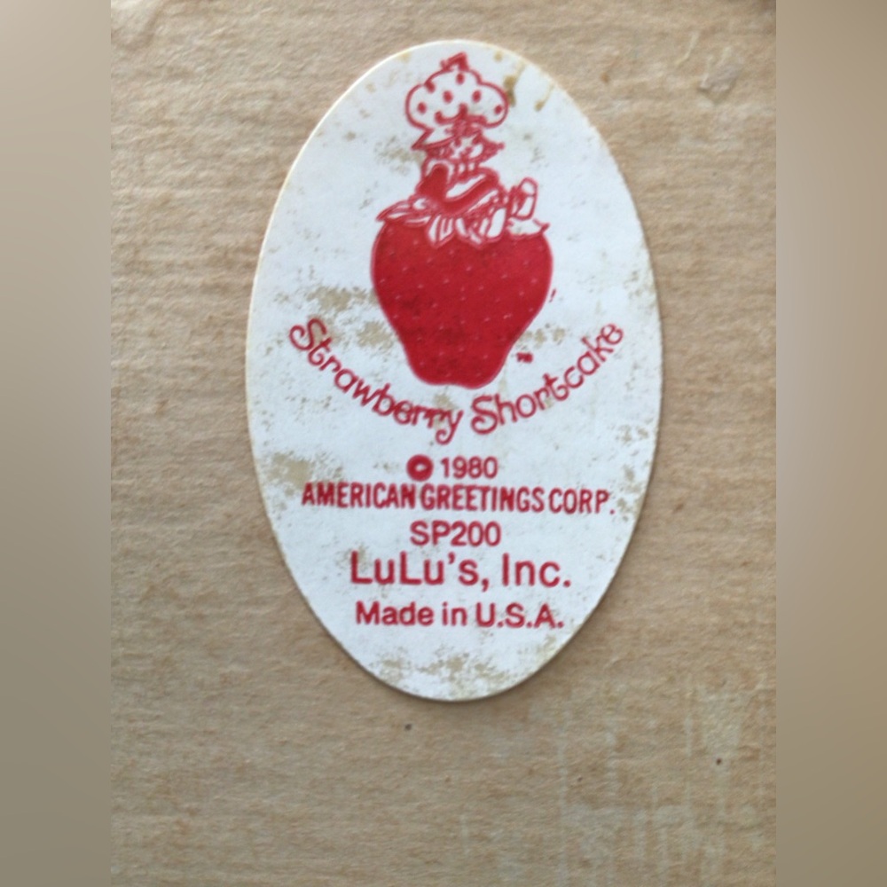 Set 4 Vintage Strawberry Shortcake Reverse Painted Glass Pictures 1980 ORIGINALS - Picture 14 of 14